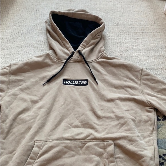 hollister box logo hoodie